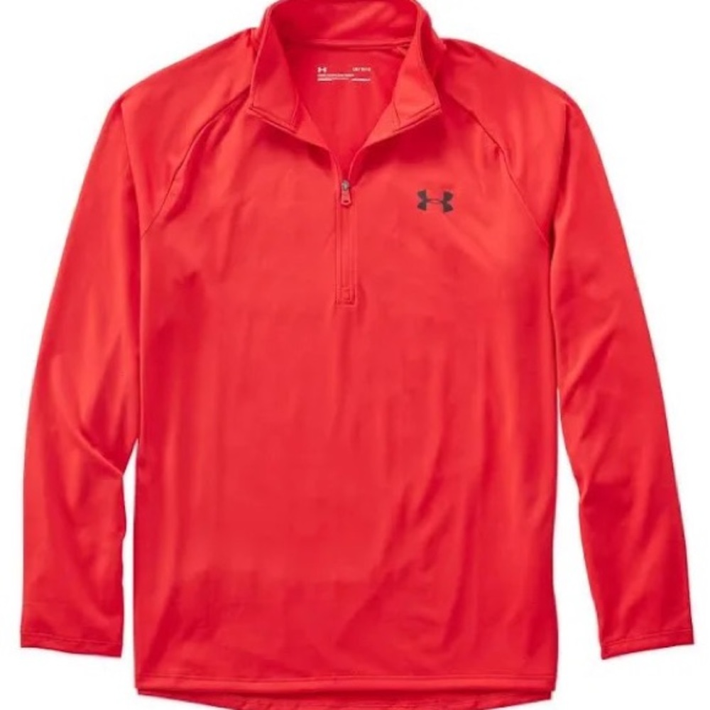 Red Under Armor Men’s Tech Zip Long Sleeve